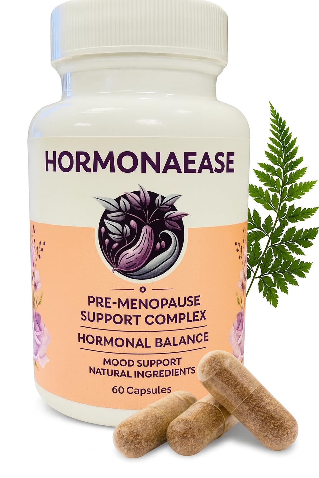 Generic HormonaEase Women’s Wellness Supplement – Vegan Hormonal Balance, Mood & Energy Support with Maca Root & Dong Quai 60 Capsules
