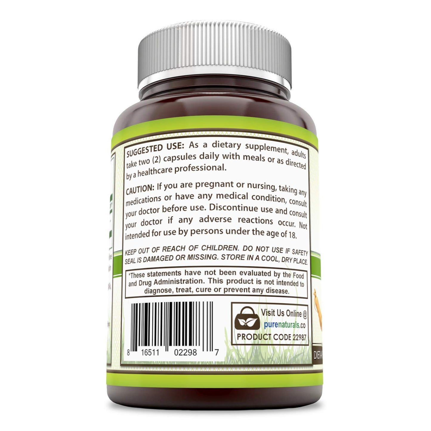 Pure Naturals Ginseng Complex Capsules, 120 Capsules Per Bottle