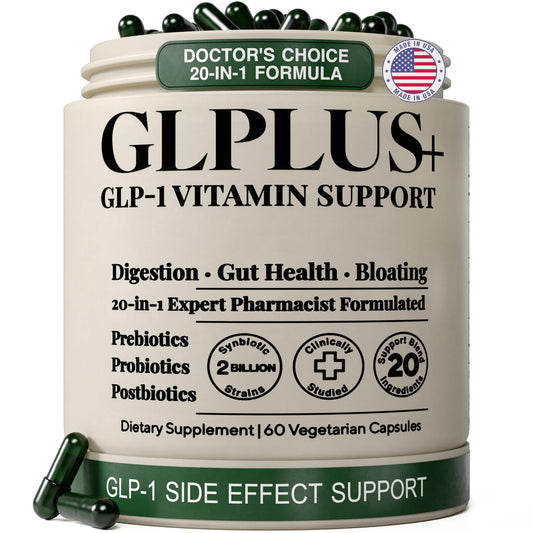 GLP-1 Companion Gut Supplement, 20-in-1 Prebiotic Probiotic Postbiotic