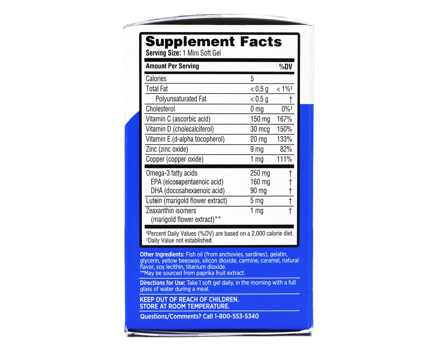 Ocuvite Eye Health Supplement with Vitamin D Softgels, 60 Count