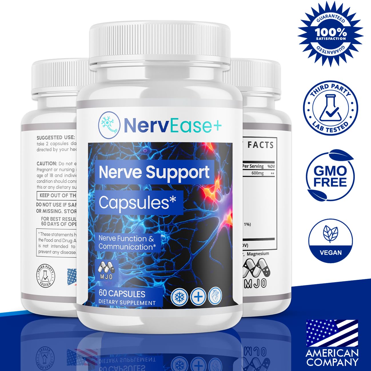 MJO Nervease Capsules 60 Count