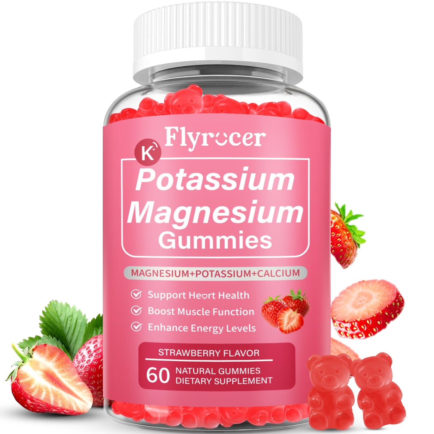 Flyrocer Potassium Magnesium Gummies 60 Gummies
