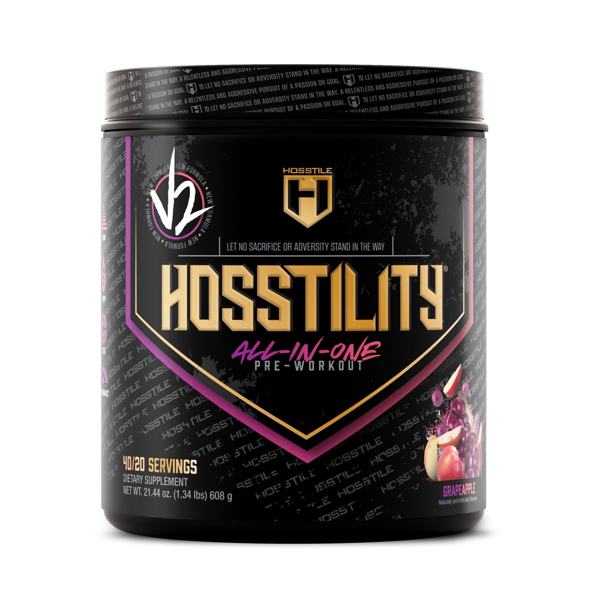HOSSTILE Hosstility V2 Pre-Workout Powder, 21.3 oz