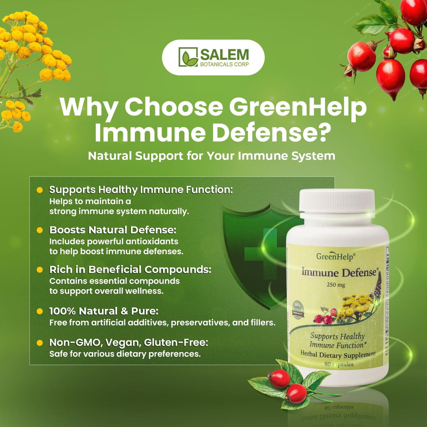 Green Help Immune Defense 60 Capsules