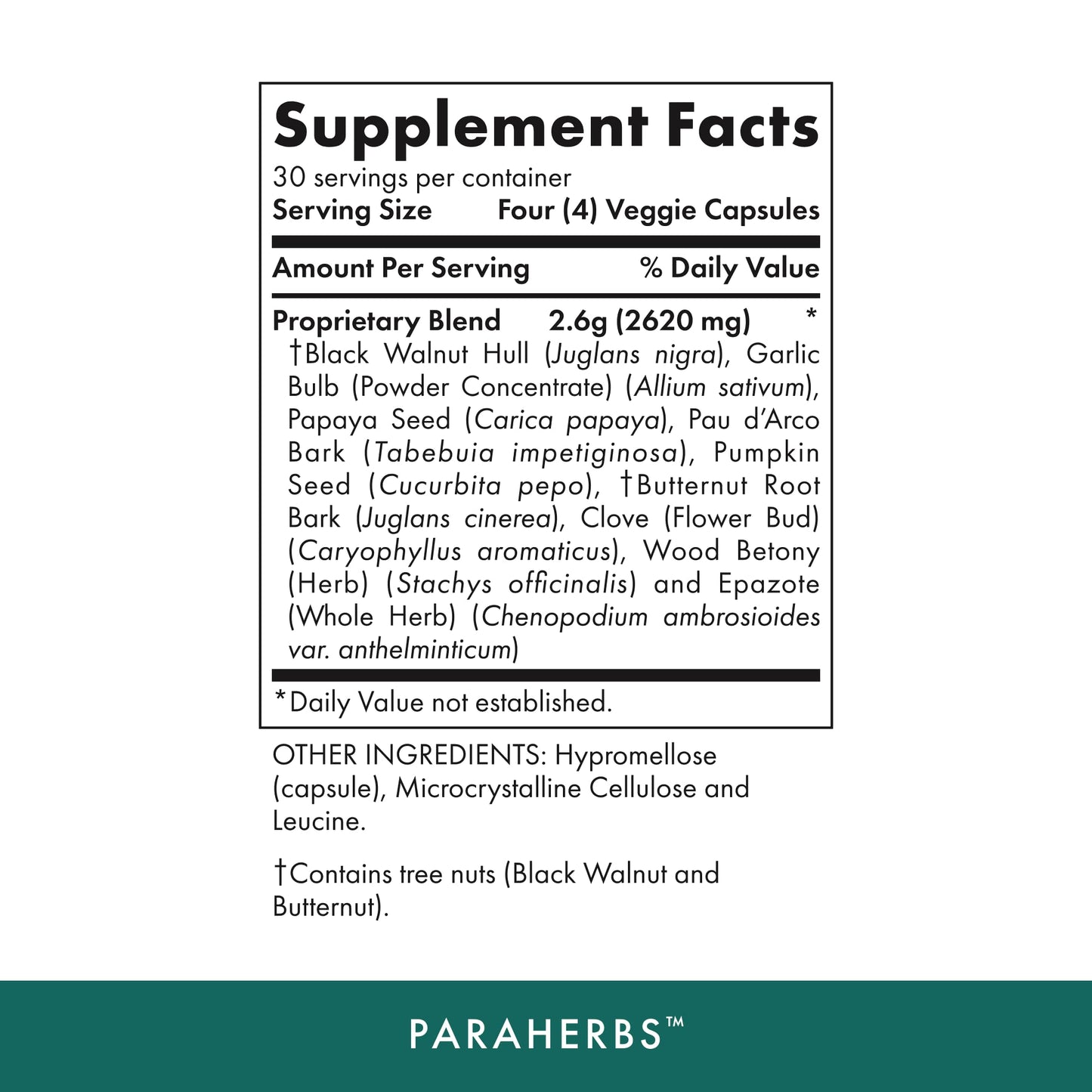 MICHAEL'S Health Naturopathic Programs Paraherbs Capsules 120