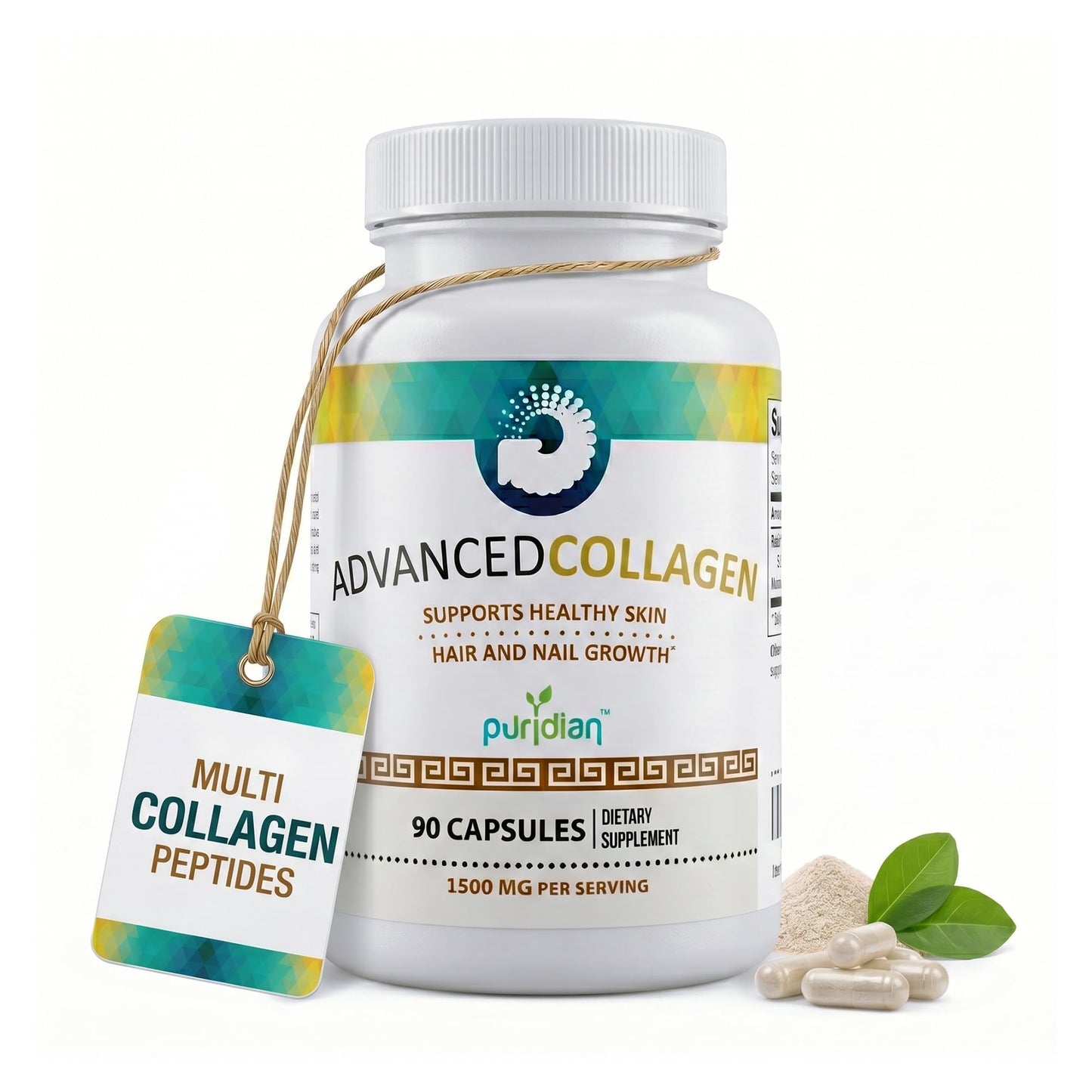 Puridian Collagen Peptides Capsules, 90 Count