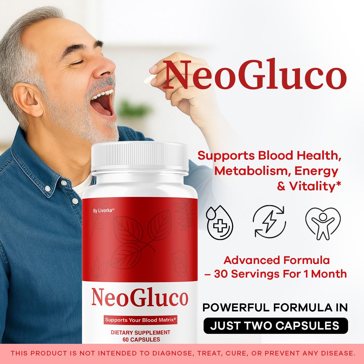 LIVORKA Neo Gluco Capsules 300 Capsules