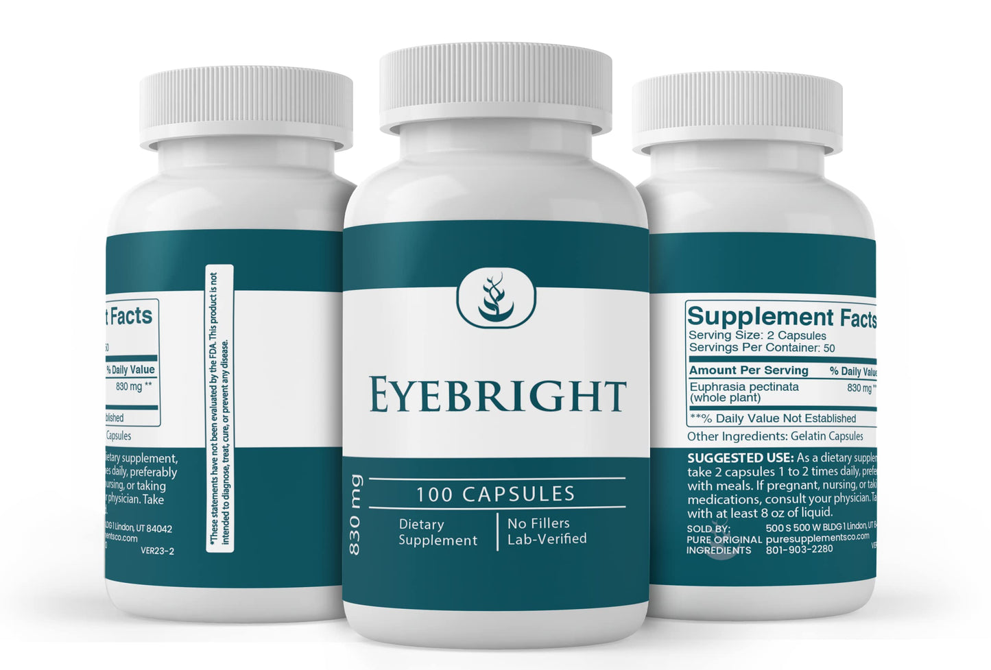 Pure Original Ingredients Eyebright Capsules 200