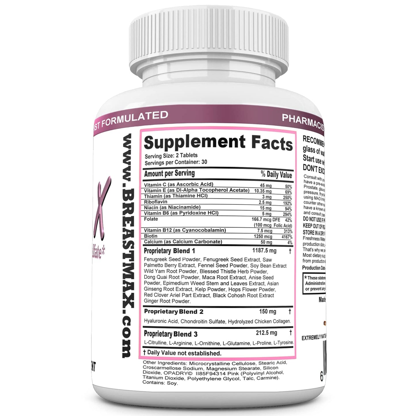 Generic BREASTMAX Bigger Breast Enlargement Supplement Tablet 60 Tablets