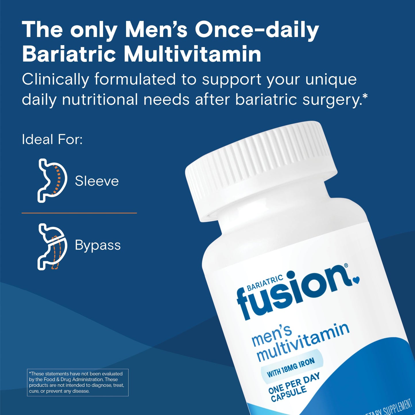 Bariatric Fusion One Per Day Bariatric Multivitamin with Iron for Men 30 Capsules
