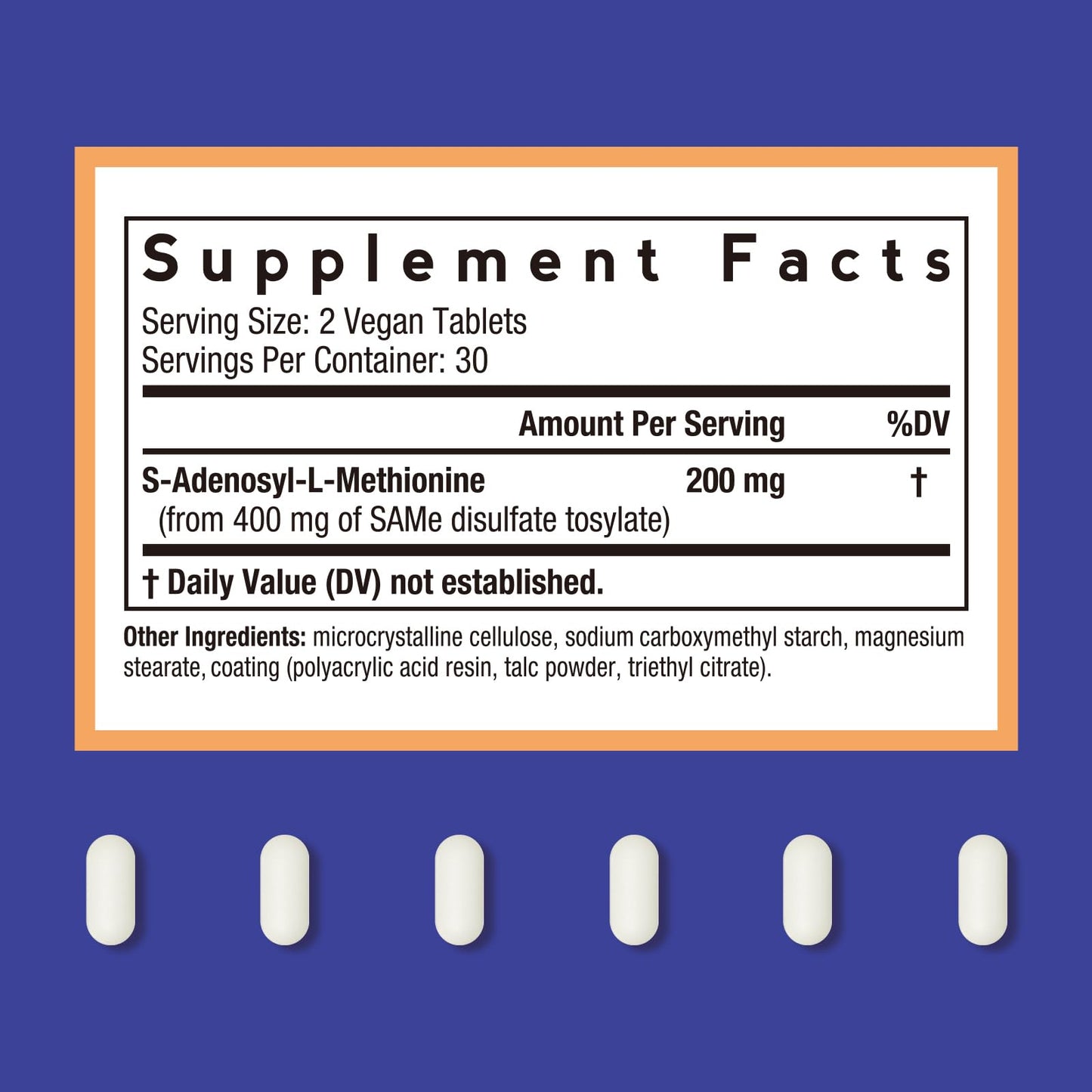 Doctor's Recipes SAM-e 200 mg S-Adenosyl-L-Methionine Capsule, 60 Count
