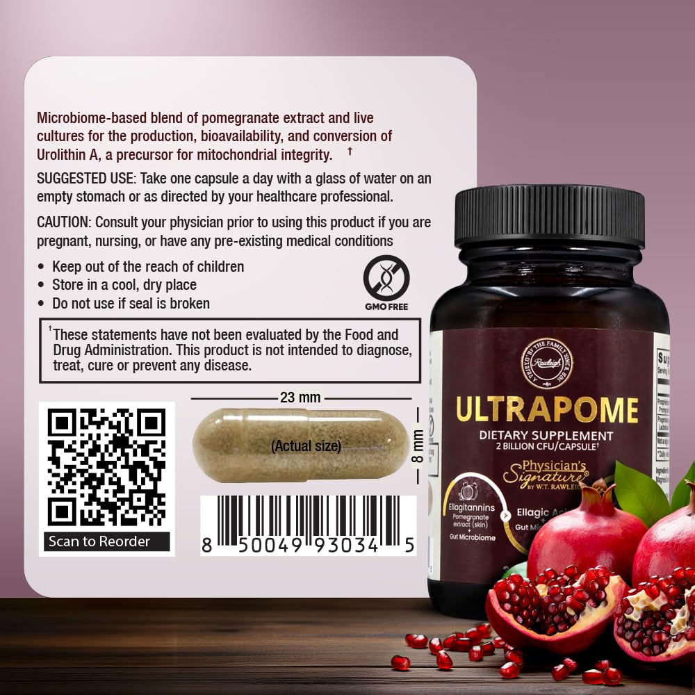 Rawleigh Ultrapome Natural Urolithin A Support Capsules 30 Count