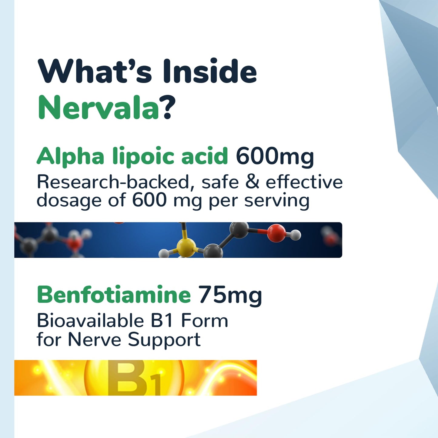 Barton Nutrition Nervala Alpha Lipoic Acid 600mg with Benfotiamine Capsule, 30 Count