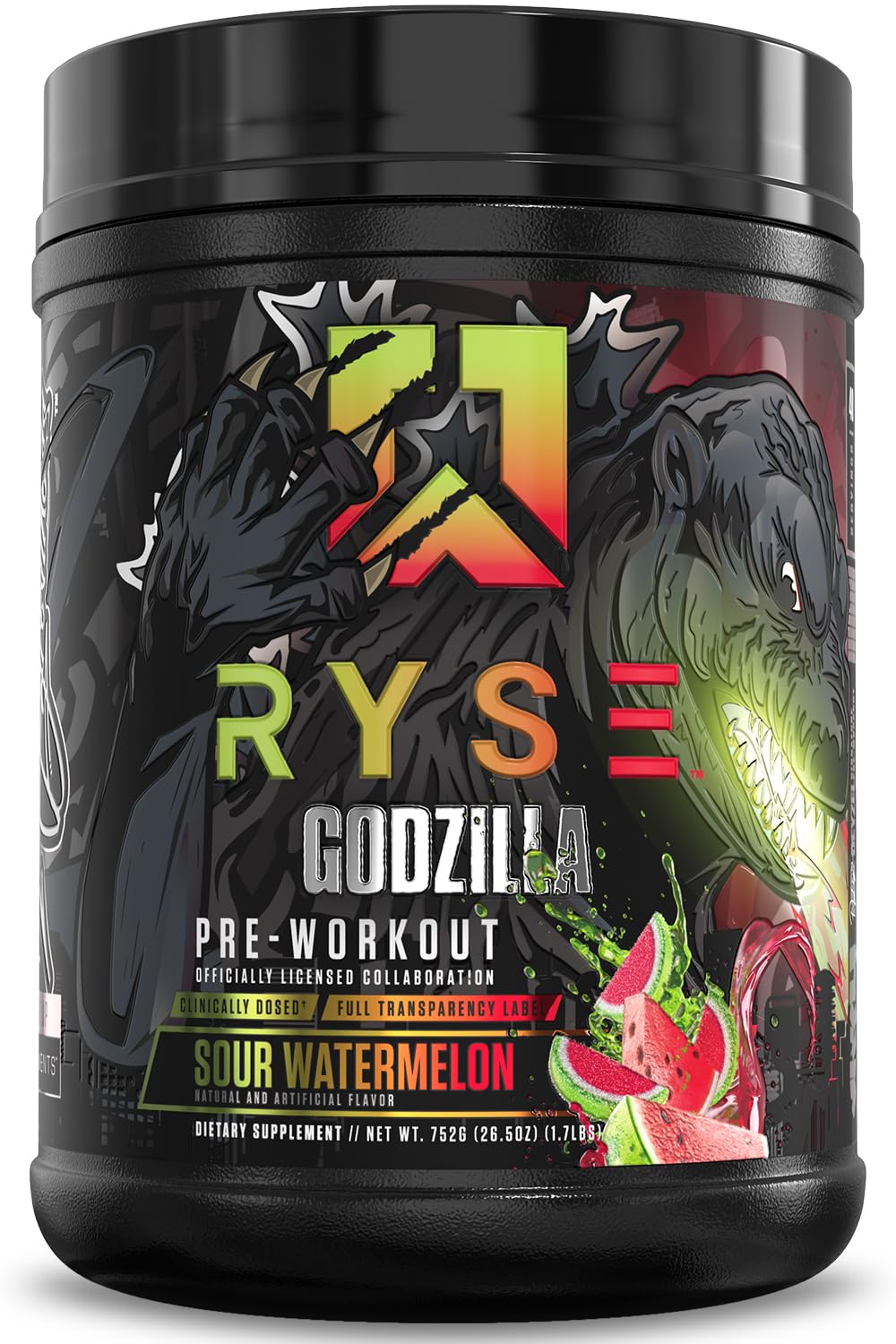RYSE Up Supplements Godzilla X Noel Deyzel Pre Workout Powder, 1.6 Pound