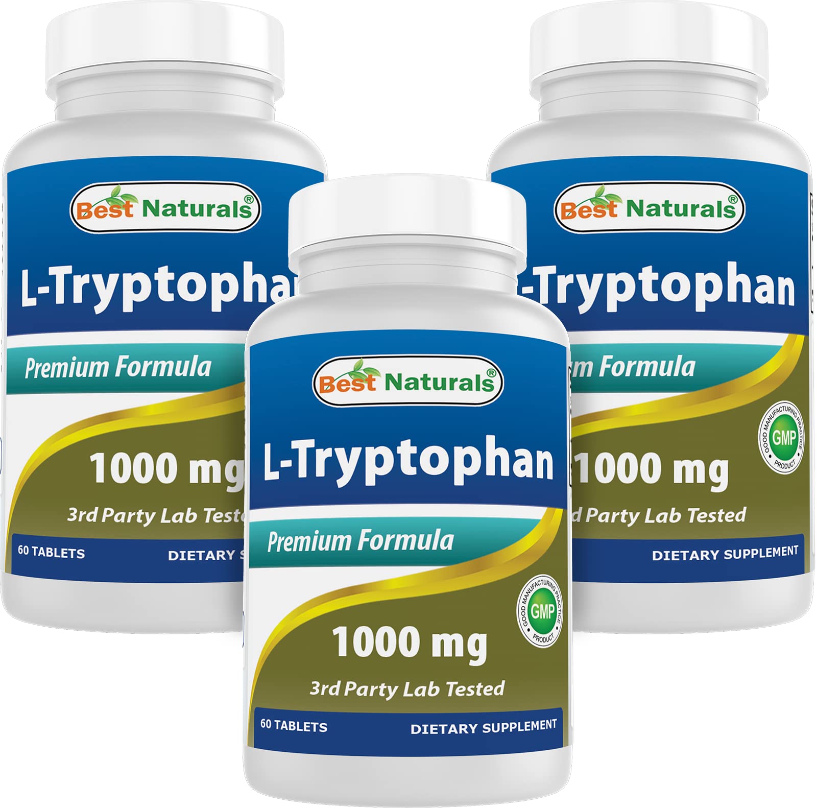 Best Naturals L-Tryptophan 1000 mg, 180 Tablets