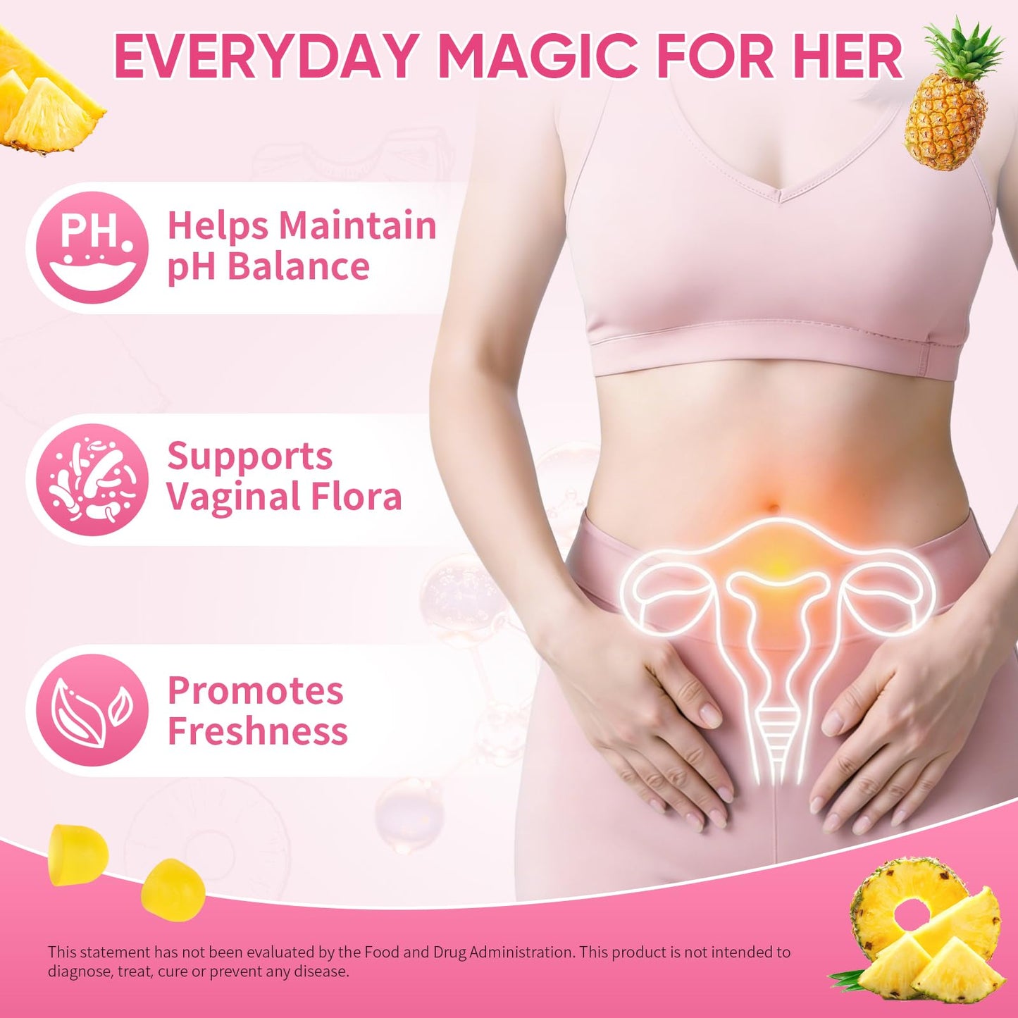 Boqiao Feminine Probiotics Gummies with Slippery Elm 60 Gummies