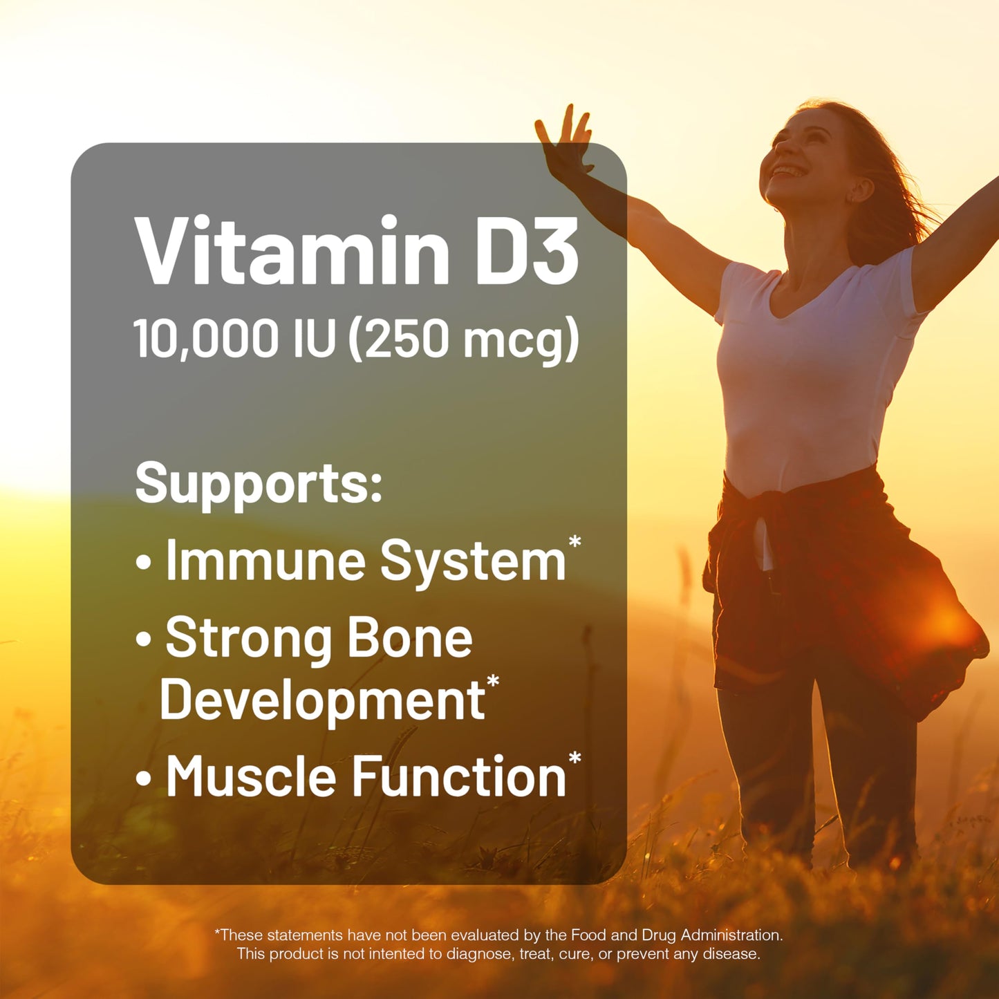 NatureWise Vitamin D3 10000IU Supplement 90 Softgels