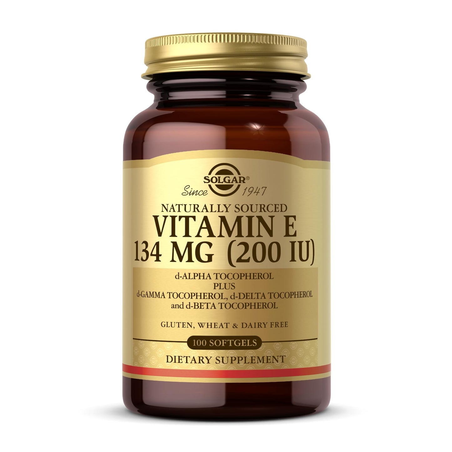 Solgar Vitamin E 200 IU Softgels, 100 Count