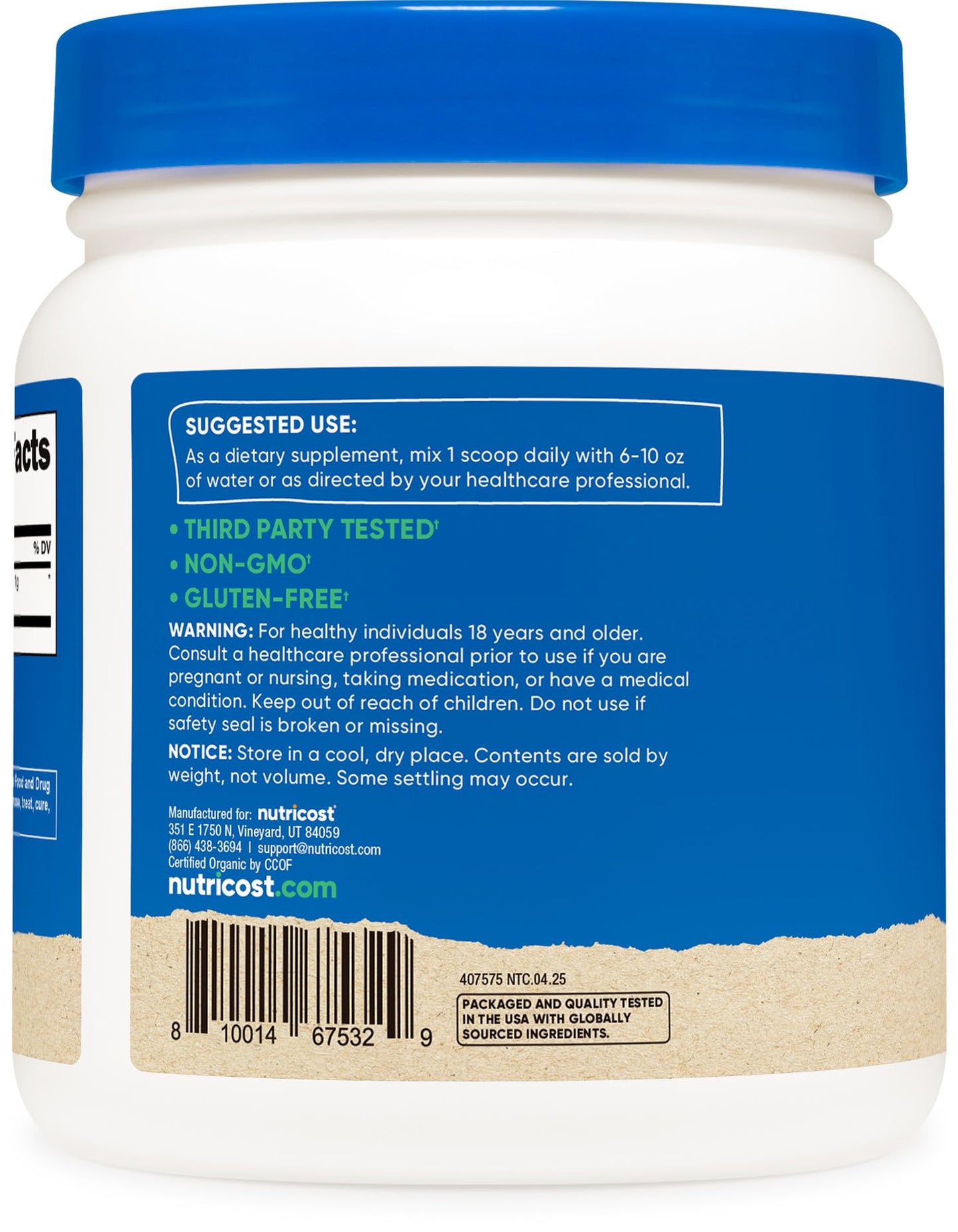 Nutricost Organic Spirulina Powder 32