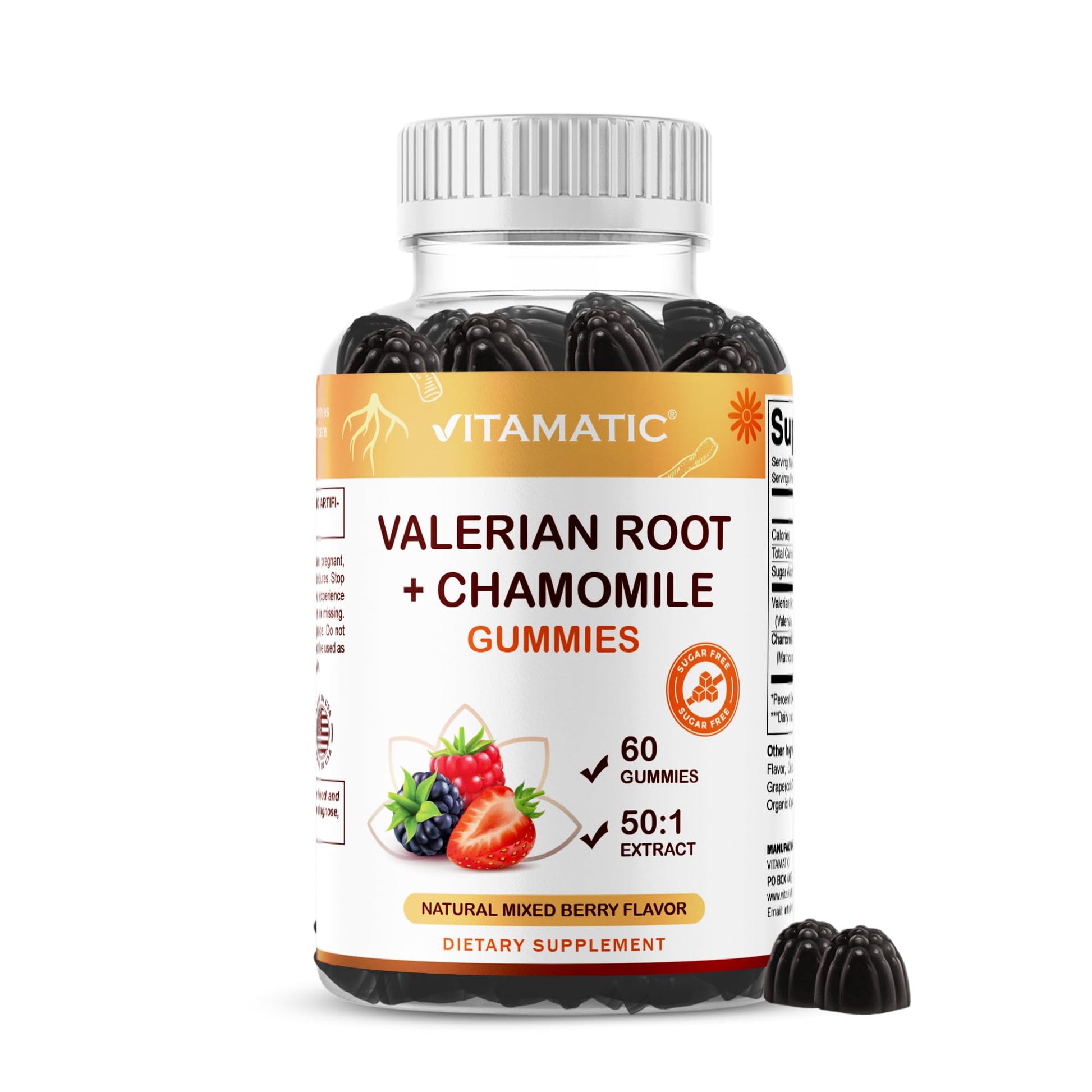 Vitamatic Valerian Root & Chamomile Gummies 60 Count