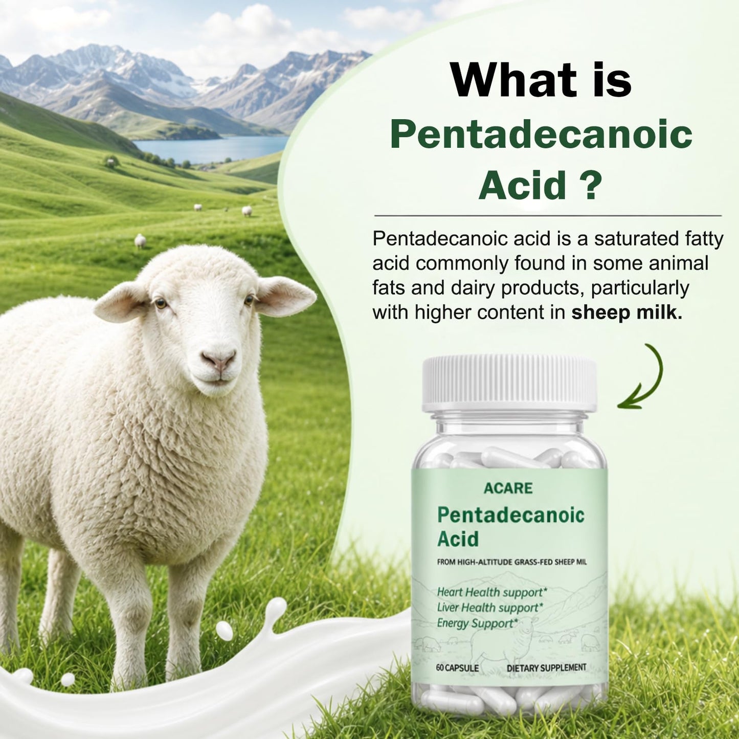 ACARE Pentadecanoic Acid Formula Supplement Capsule, 60 Capsules