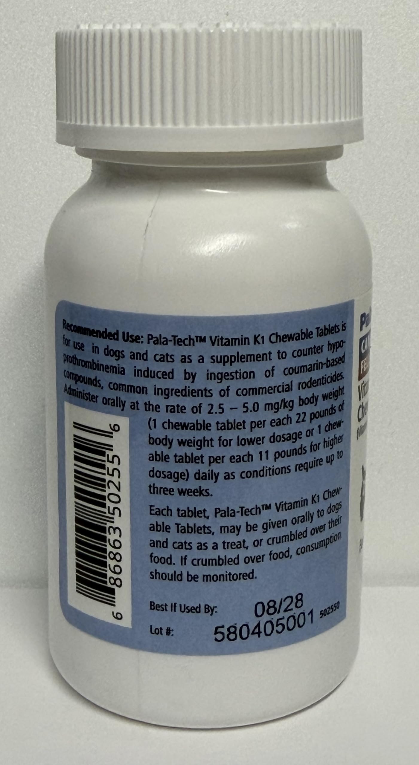 Pets Journey Vitamin K1 Chewable Tablets, 50 Count