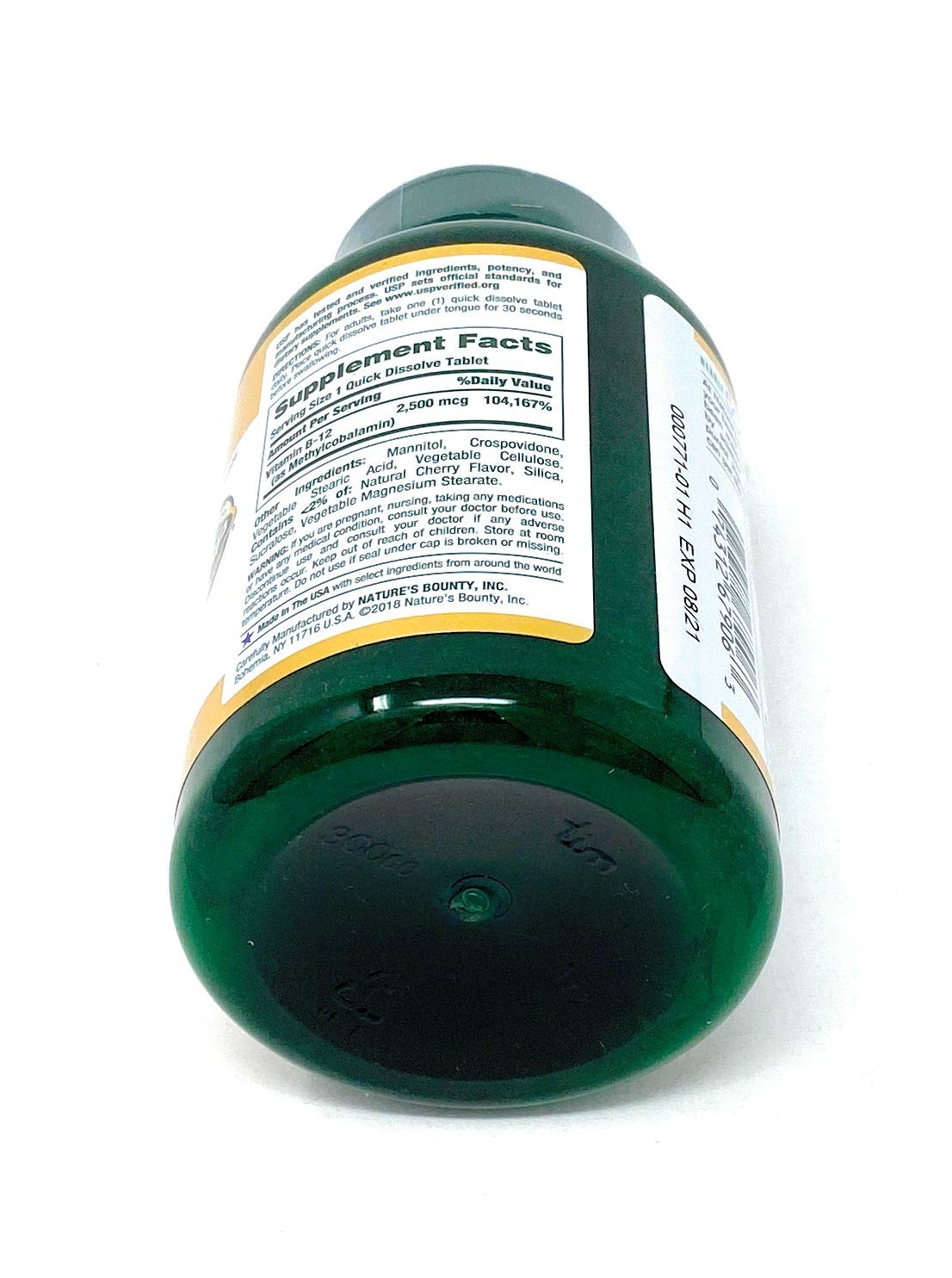 Nature's Bounty Vitamin B-12 2500 mcg, 300 Tablets