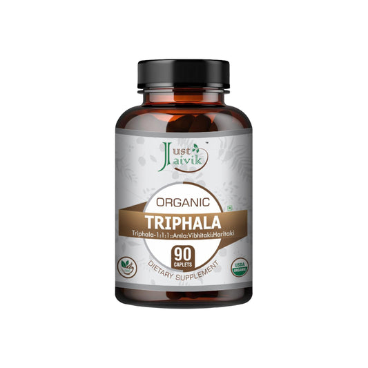 Just Jaivik Organic Triphala Tablets 750 mg 90 Count