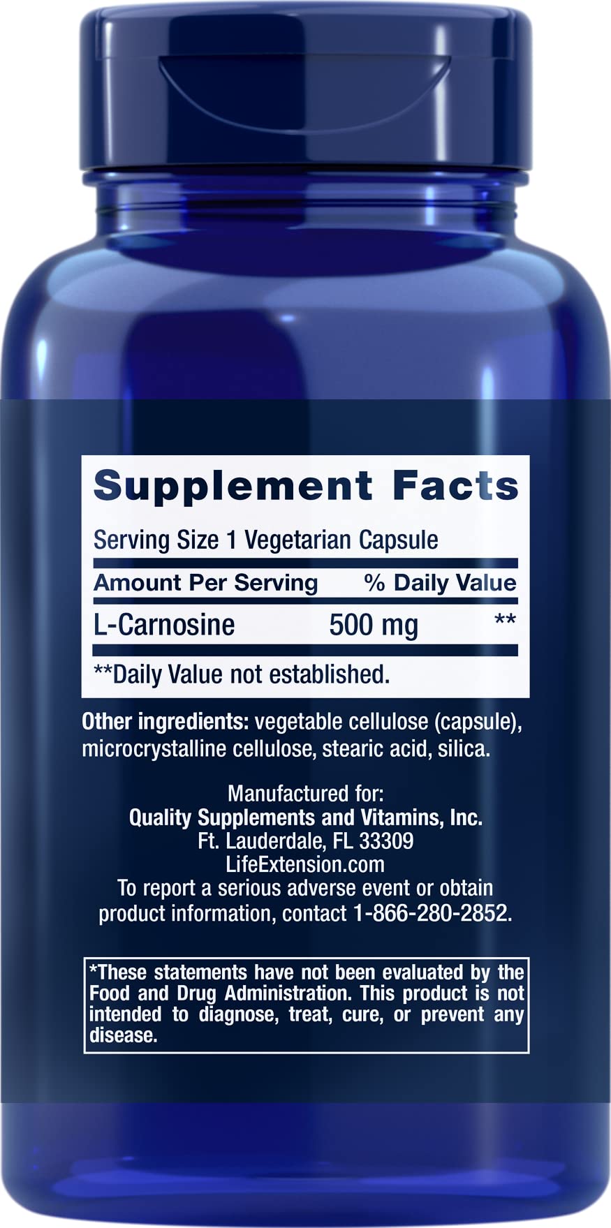 Life Extension Carnosine Capsule, 60 Capsules