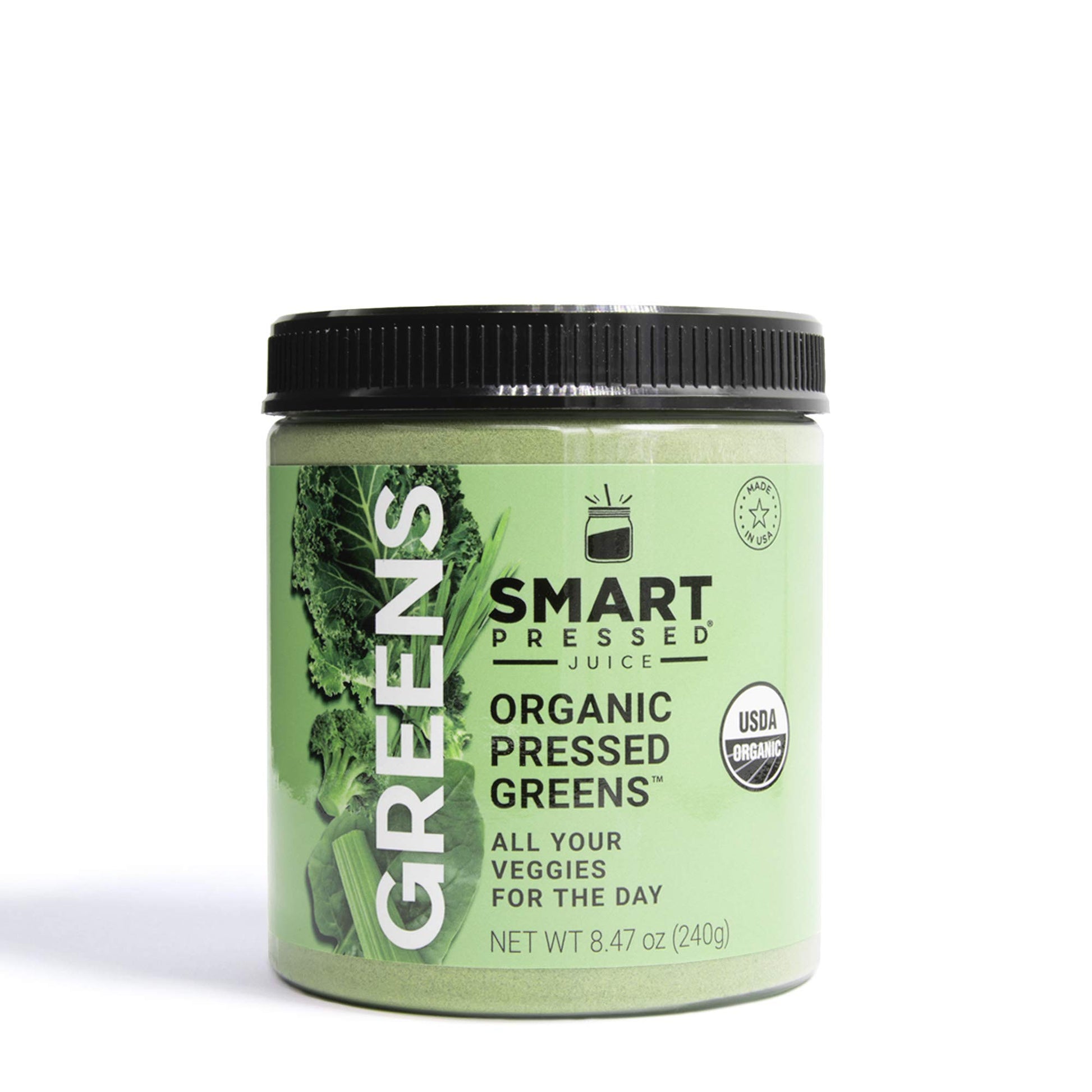 SMART Pressed Organic Greens Superfoods Powder 8.47 Ounce