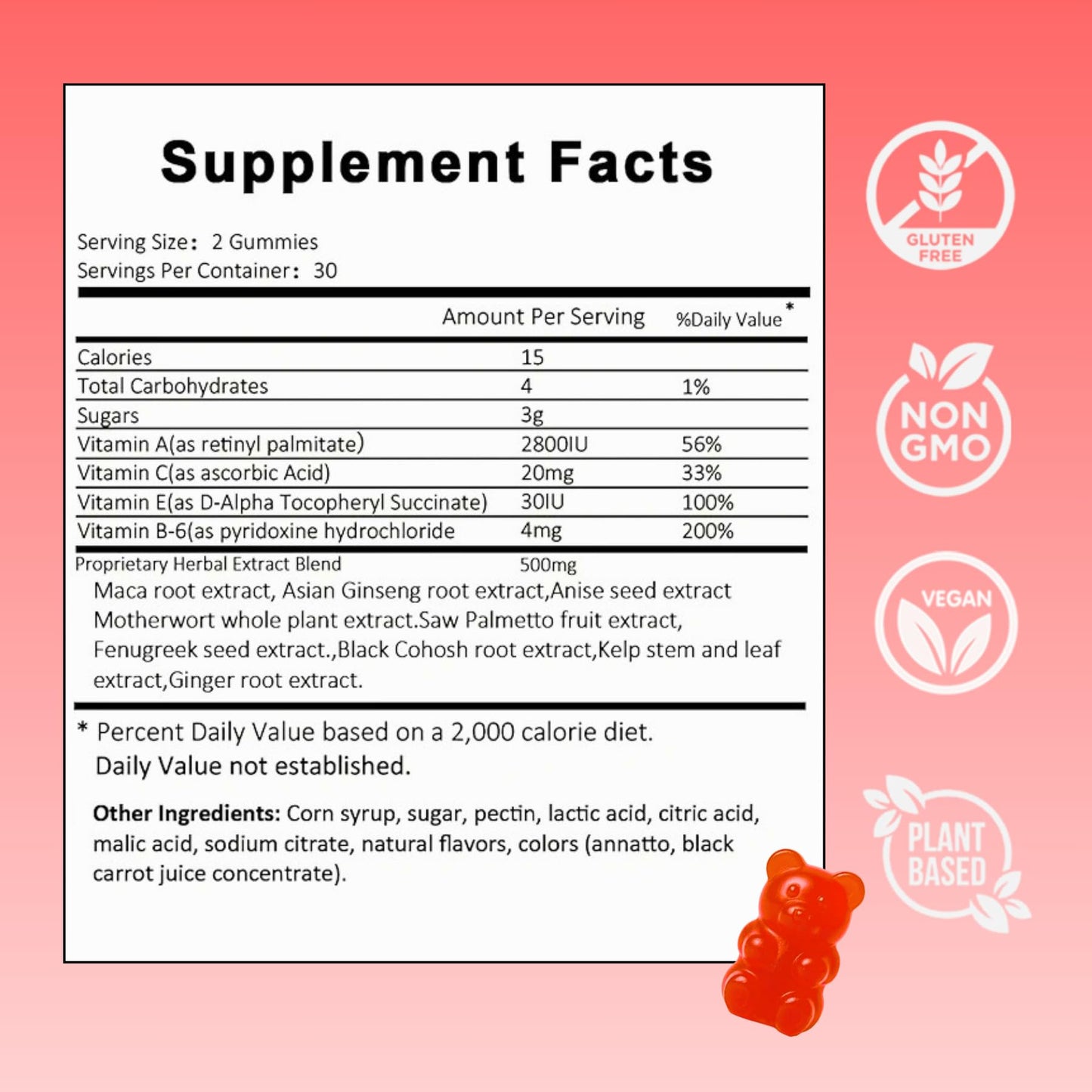 Siyolaherb Hip BBL for Women Gummies, 60 Count