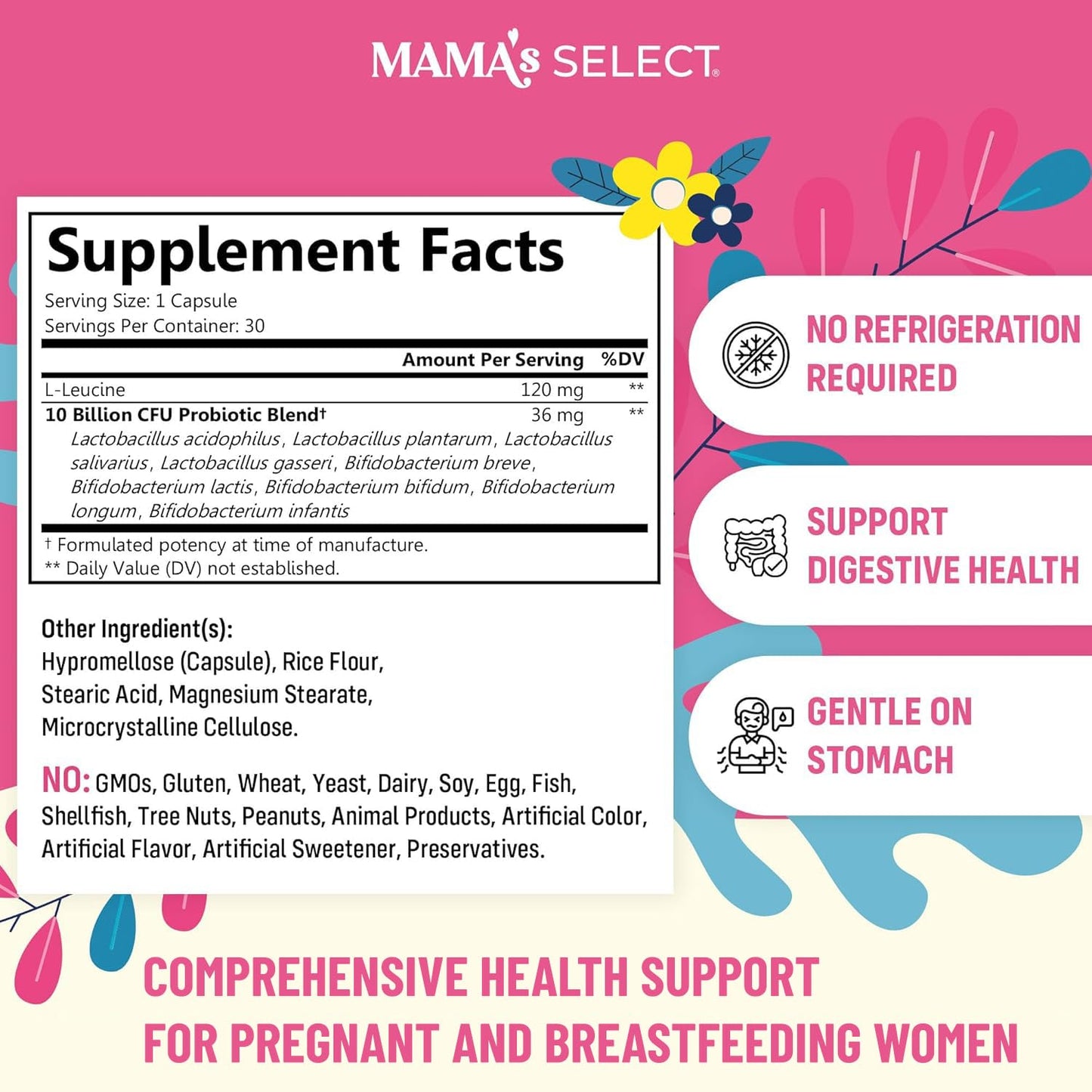 Mama's Select Prenatal Probiotics for Pregnant Women, 30 Capsules