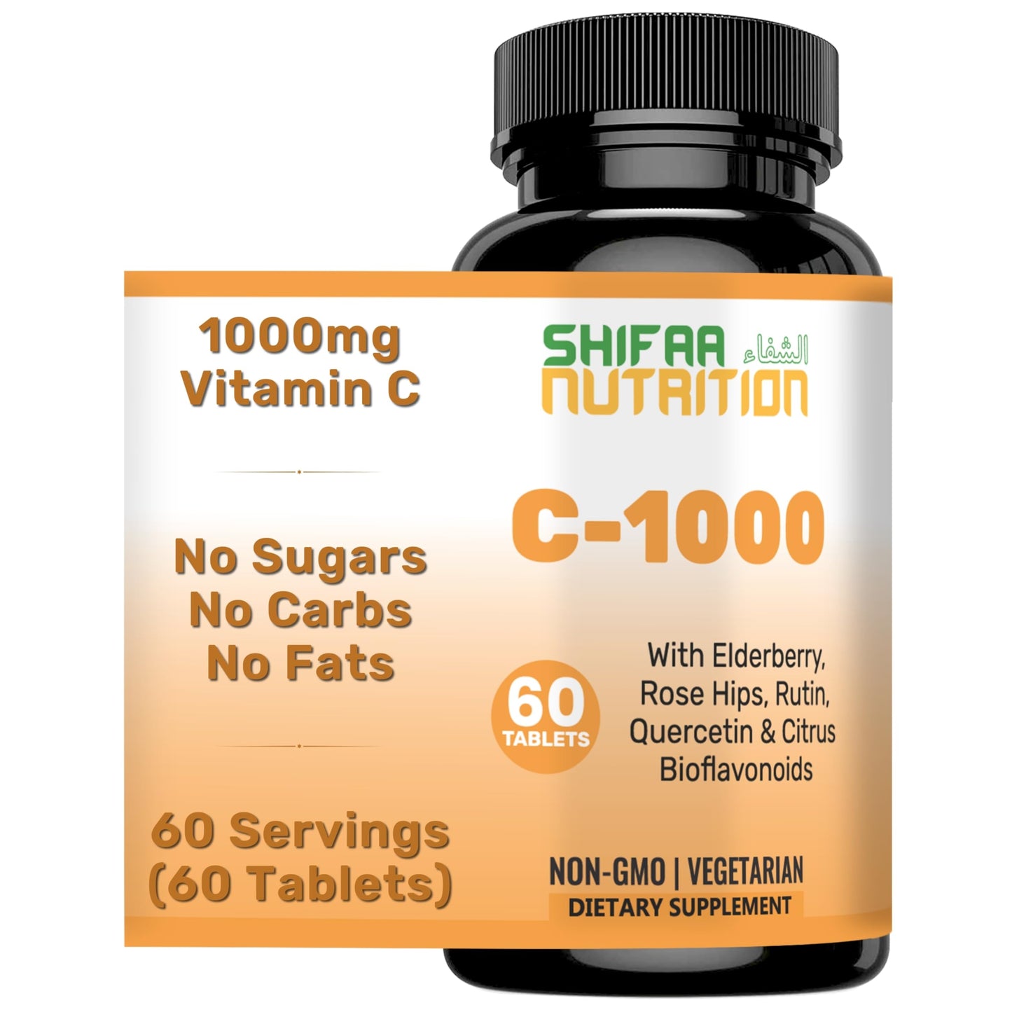 SHIFAA NUTRITION Vitamin C-1000mg Tablets, 60 Count