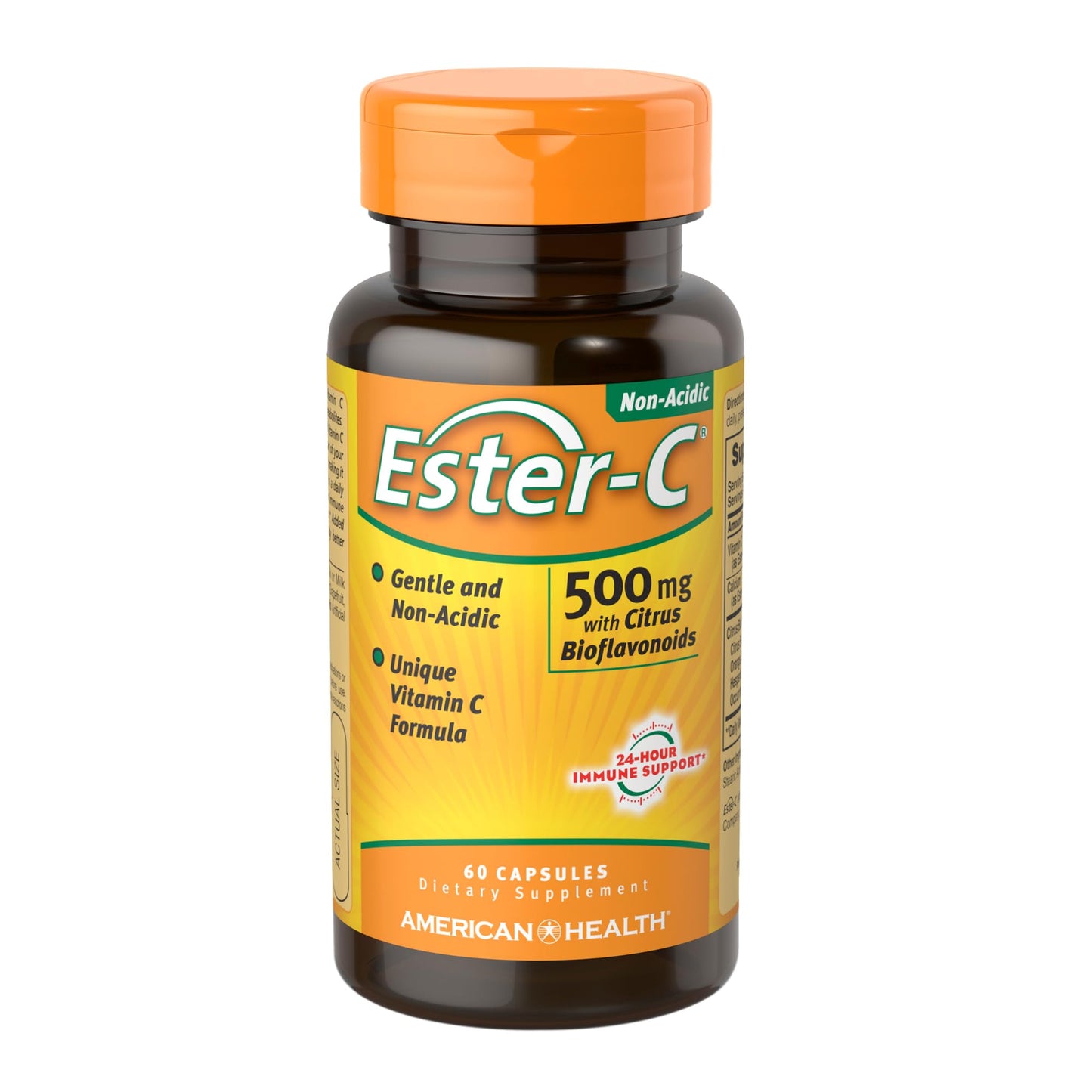 American Health Ester-C 500 mg with Citrus Bioflavonoids Capsules 60 Count