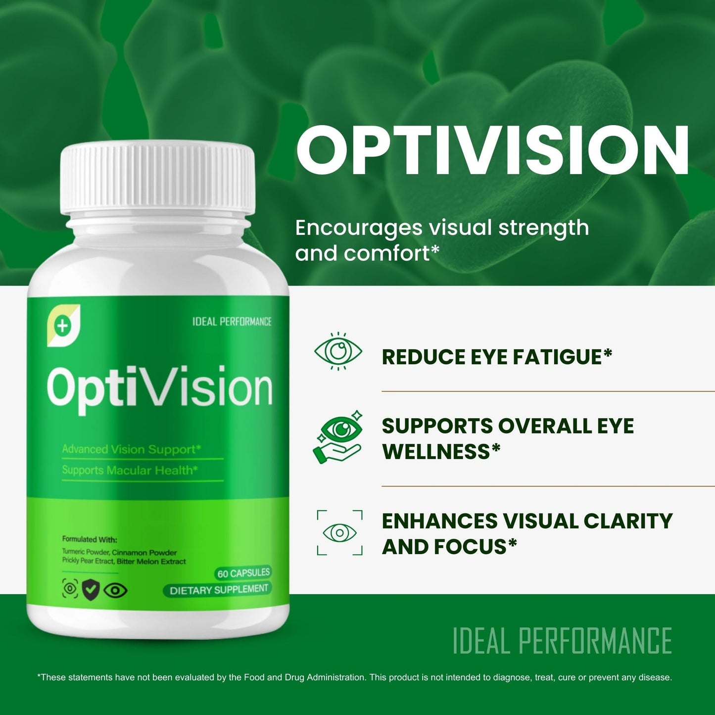 IDEAL PERFORMANCE Optivision Capsules, 120 Capsules