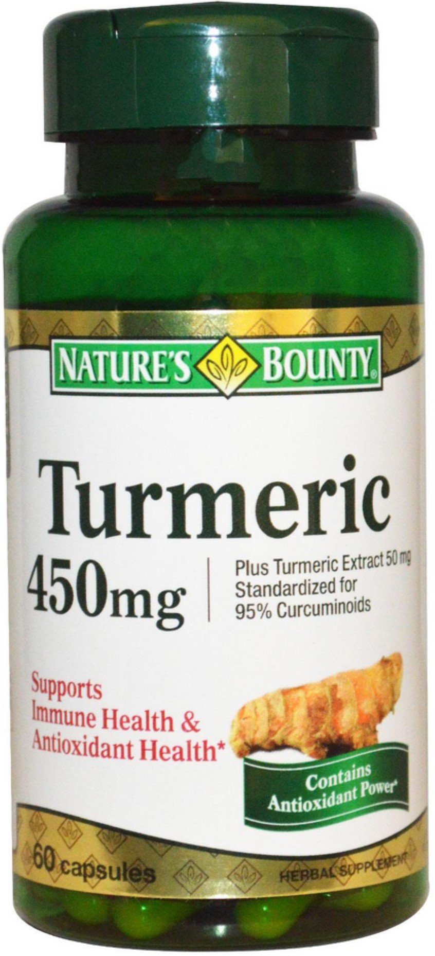 Nature's Bounty Turmeric Capsules 60 Capsules, 2 Pack