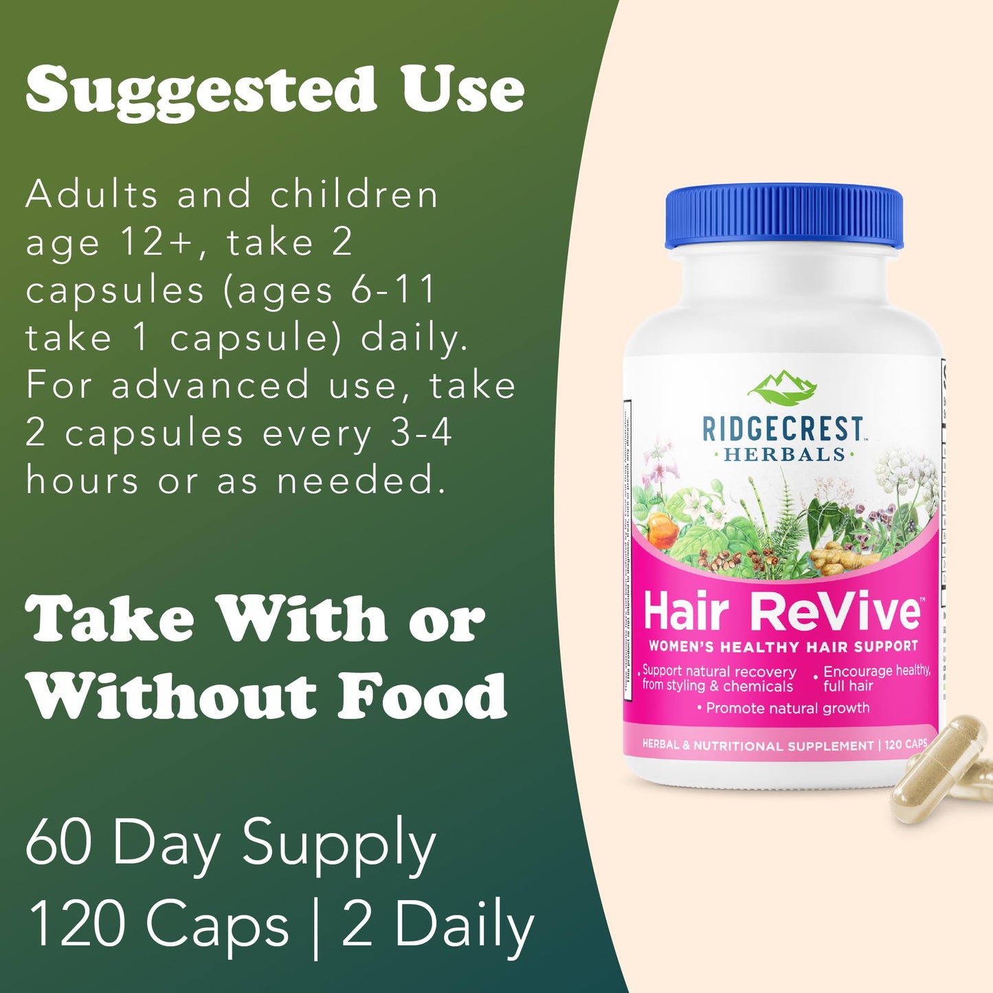RidgeCrest Herbals Hair ReVive Capsules 120