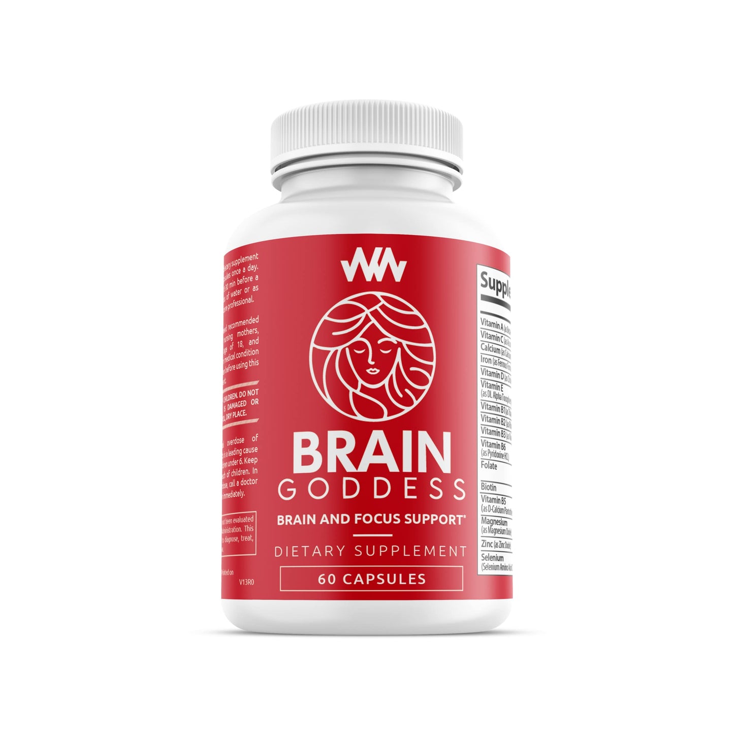 Warped Wellness Women's Brain Supplement and Focus Support, 60 Capsules