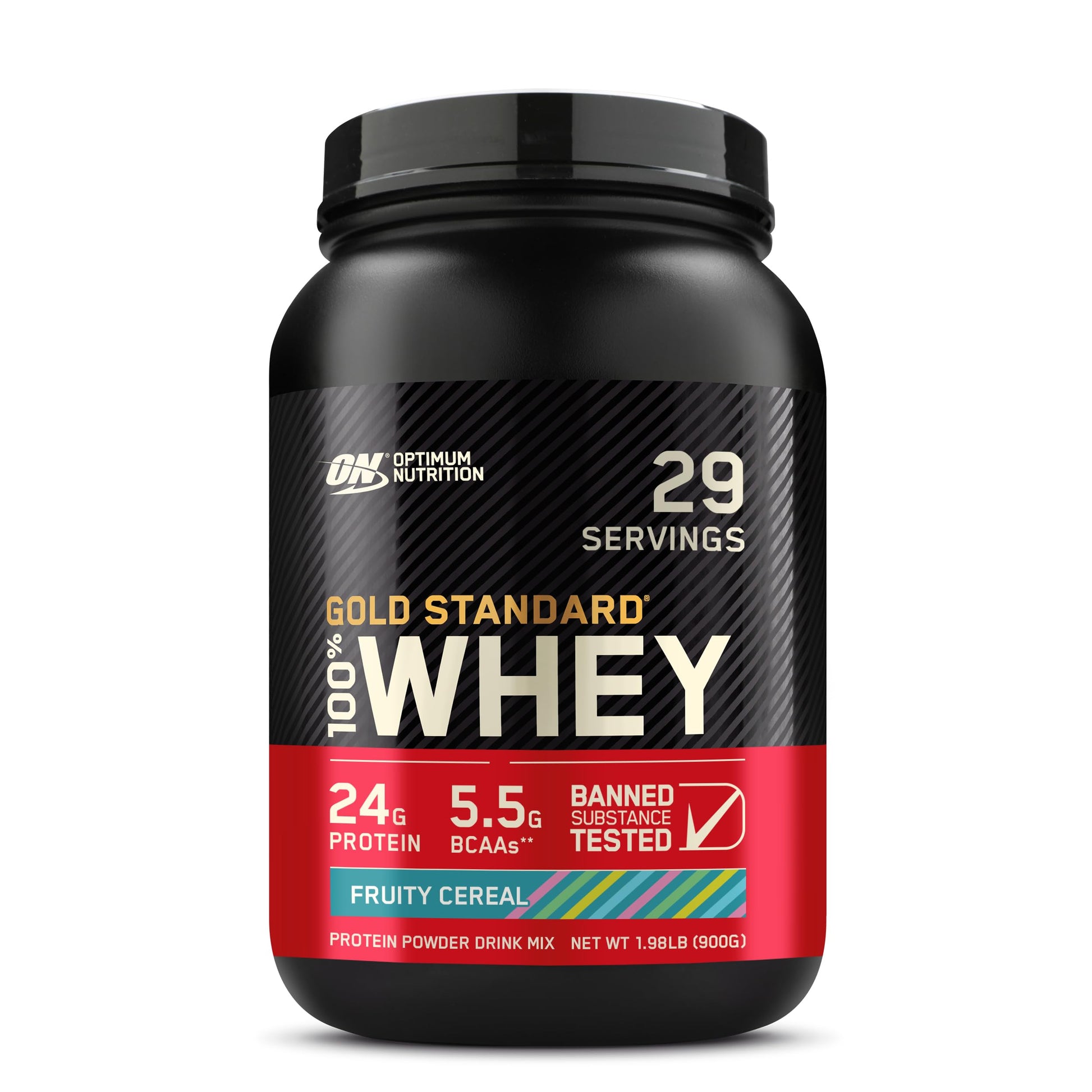 Optimum Nutrition Gold Standard 100% Whey Protein Powder Fruity Cereal, 32 Servings