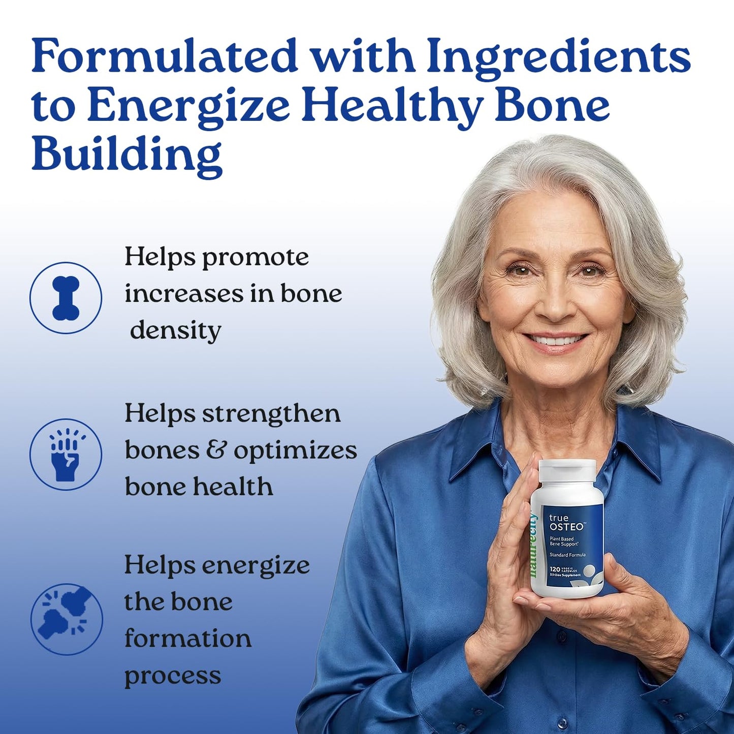 NatureCity True-Osteo Plant-Based Supplement for Bone Strength Capsule 240 Capsules