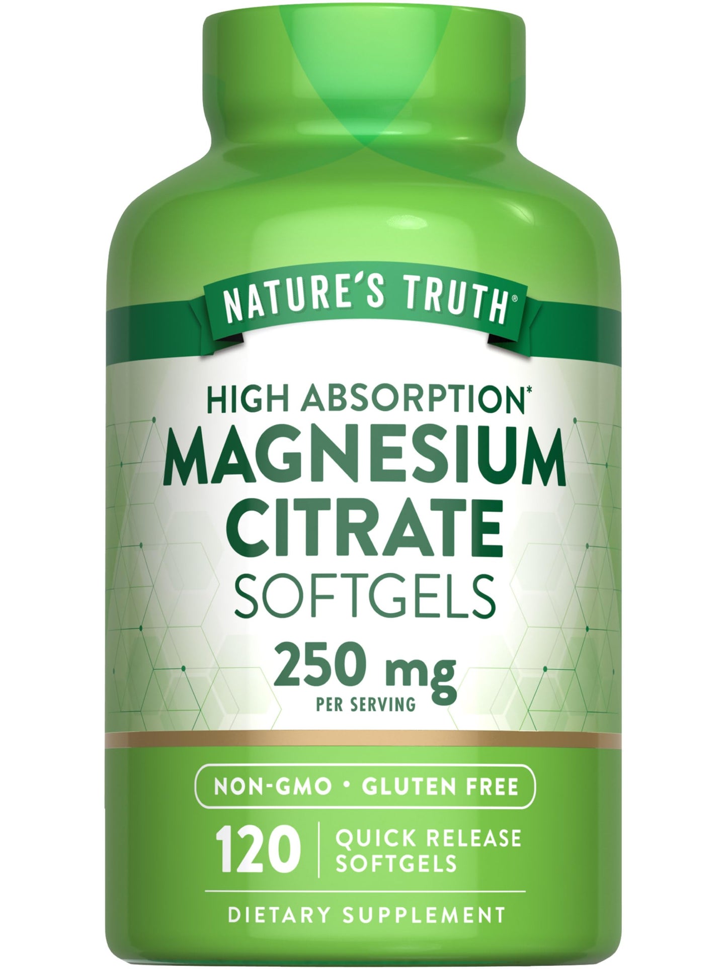 Nature's Truth Magnesium Citrate Softgels 250mg, 120 Count
