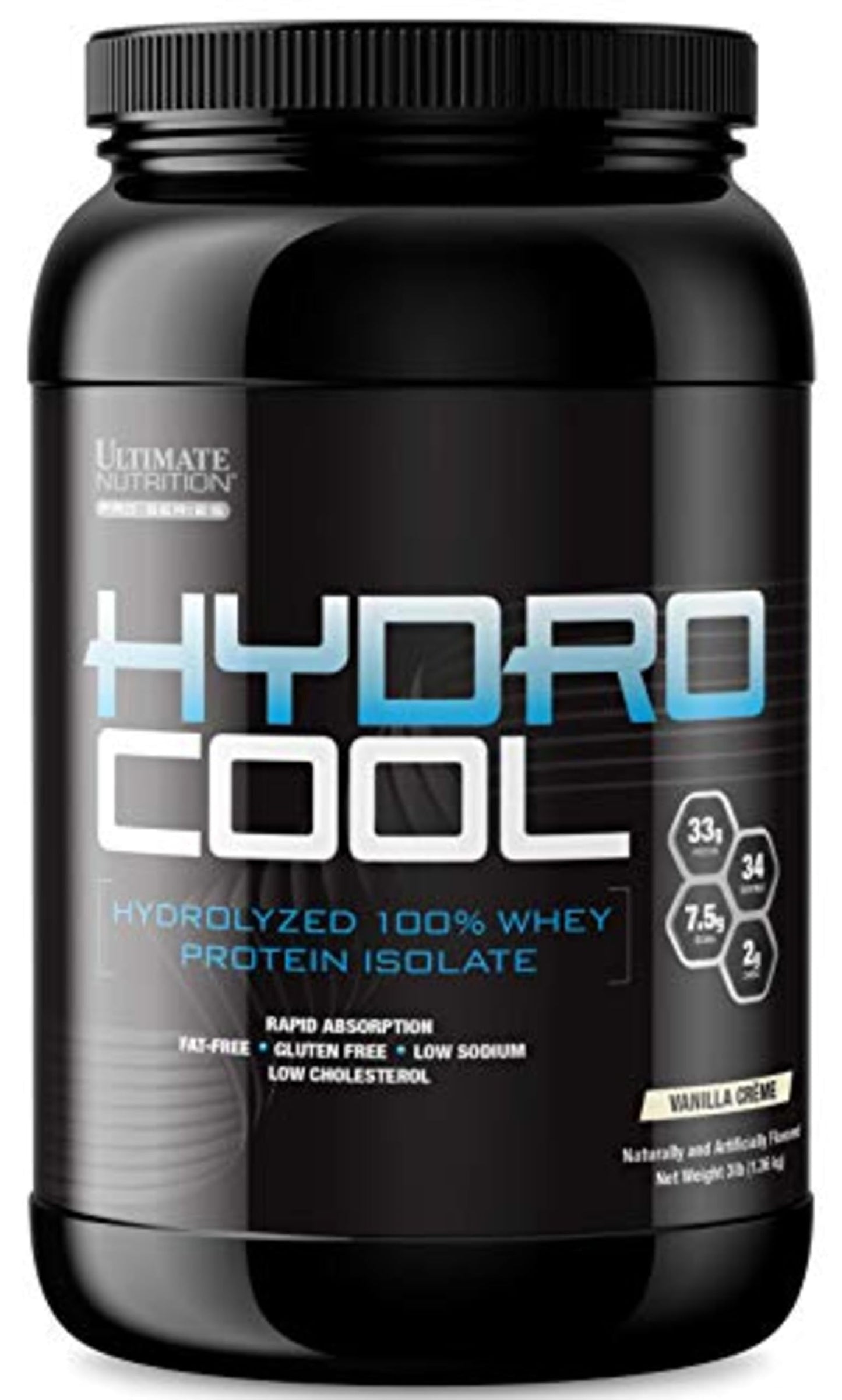 Ultimate Nutrition HydroCool Hydrolyzed Whey Protein Isolate Powder Vanilla, 48 Servings