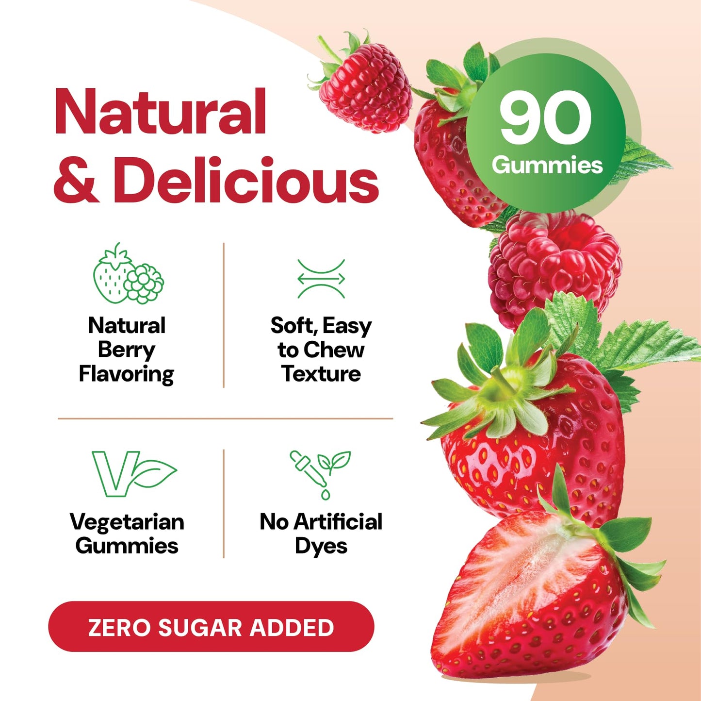 YUM-V'S Prebiotic Fiber Gummies for Adults & Kids, Gummy, 90 Count