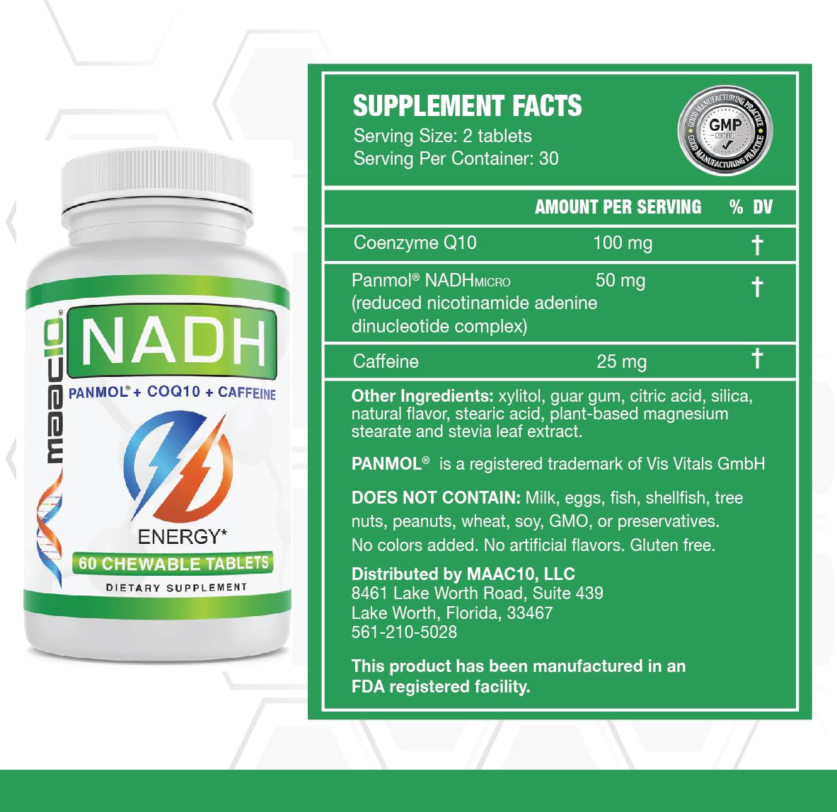 MAAC10 Energy Booster Tablet 60 Count