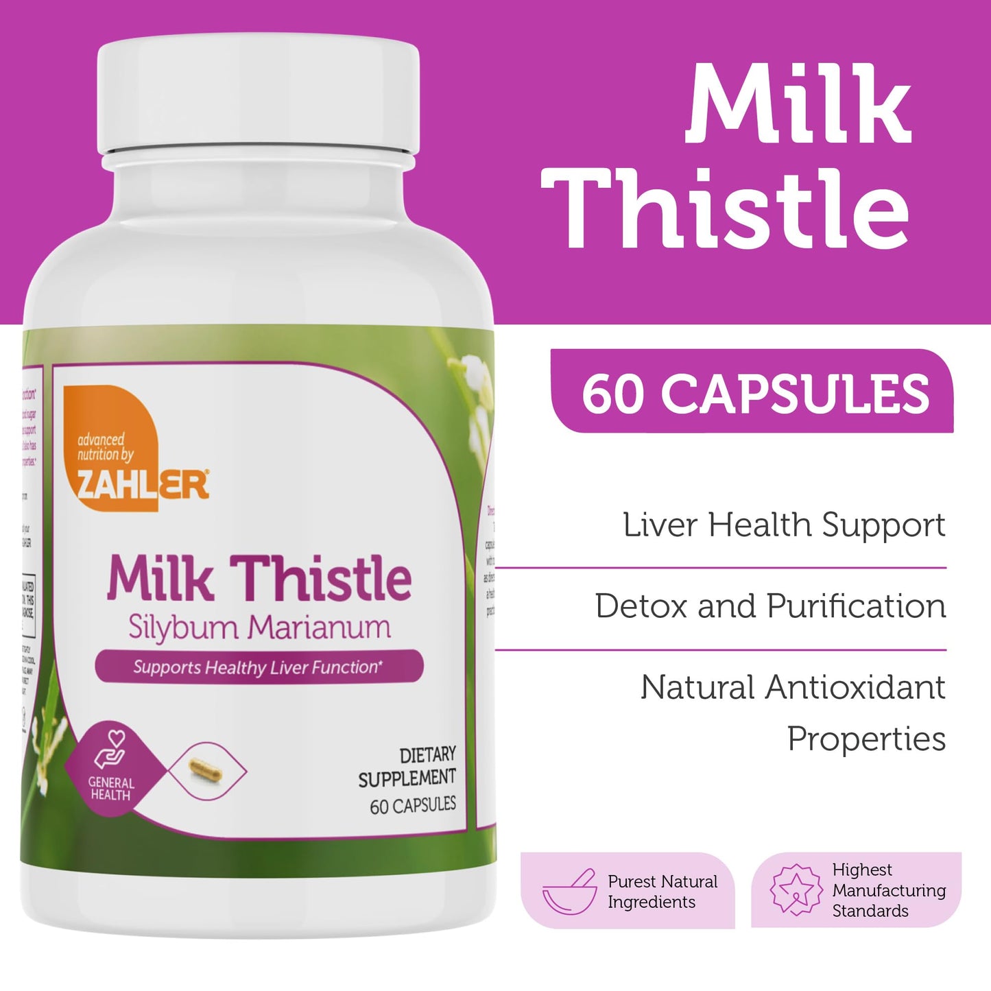 Zahler Milk Thistle Capsule 60 Count