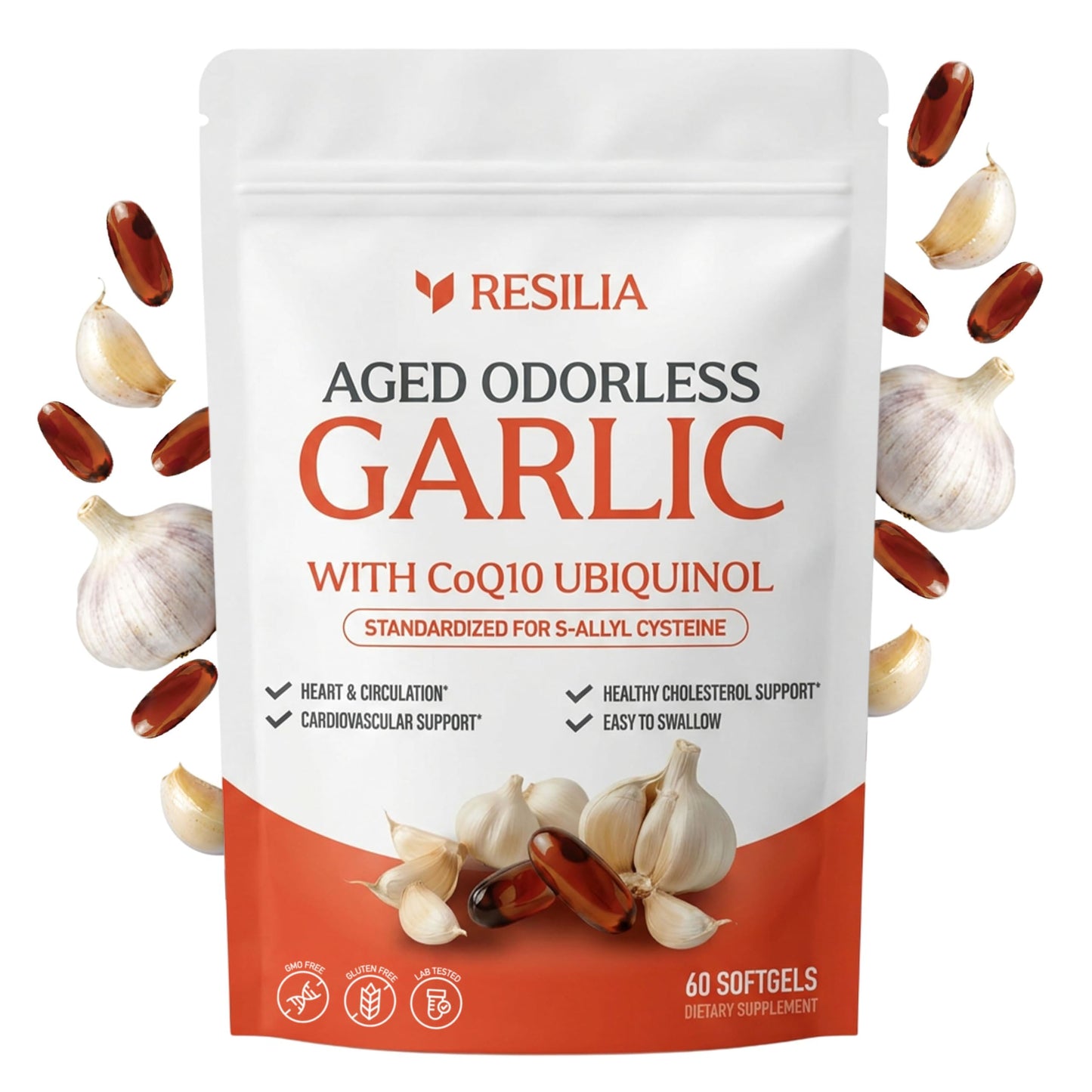 Resilia Oil Of Oregano Garlic Extract 600mg Softgels 60 Count