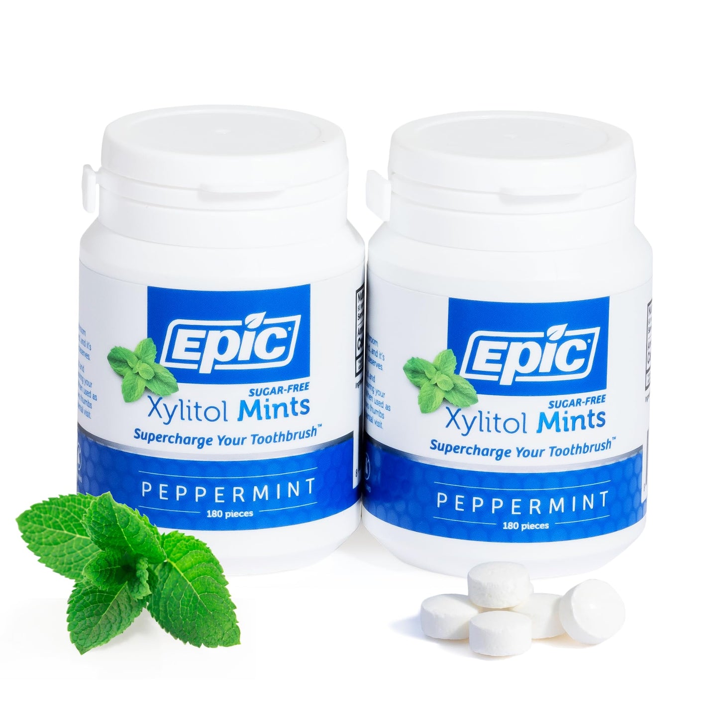 Epic Xylitol Peppermint Chewing Gum & Mints Bundle, 144 ct Gum + 360 ct Mints