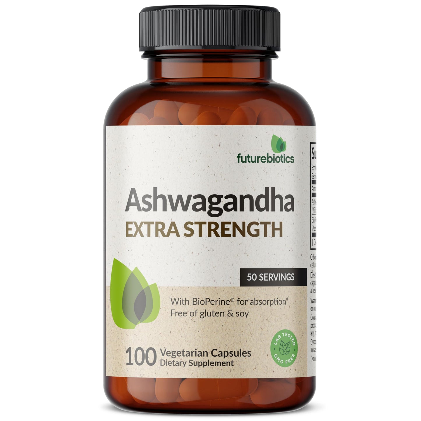 Futurebiotics Ashwagandha Extra Strength Stress & Mood Support Capsules 100 Capsules
