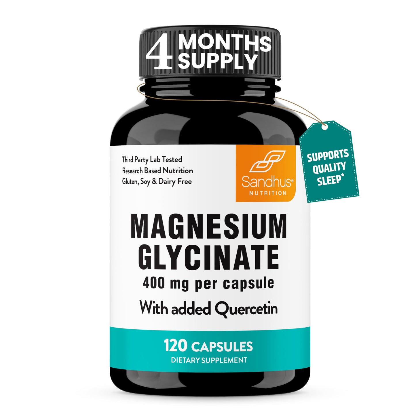 Sandhu's Quercetin with Bromelain & Magnesium Glycinate Complex Capsules, 240 Capsules