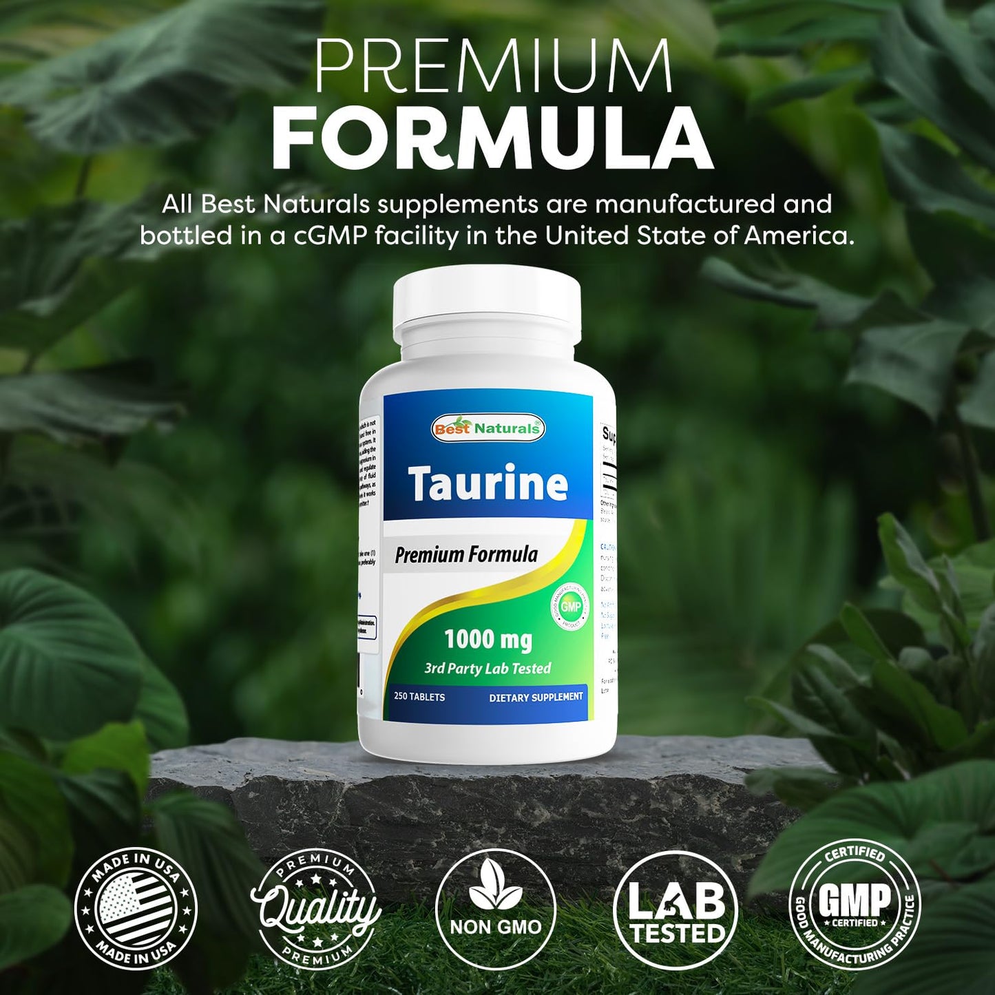 Best Naturals Taurine 1000 mg Tablet, 750 Tablets